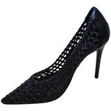Zara Shoes | *Zara Black Matte Woven Pointed Toe Stiletto Pumps | Color: Black | Size: 37eu