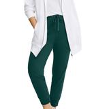 Plus Size Women's French Terry Drawstring Sweatpants by ellos in Deep Emerald (Size 6X)