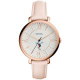 "Women's Fossil Delaware State Hornets Jacqueline Date Blush Leather Watch"