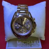 Michael Kors Accessories | Michael Kors Mini Bradshaw Chronograph Watch | Color: Gold | Size: Os
