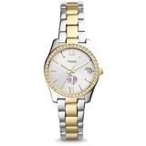 Women's Fossil Texas Southern Tigers Scarlette Mini Two Tone Stainless Steel Watch