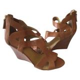 Nine West Shoes | *Nine West Camel Gladiator Style Zip Back Sandals | Color: Brown/Tan | Size: 10.5