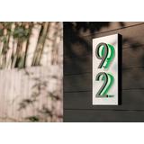 Luxello Illuminated House Number Backplate Vertical 5"