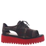 ALL BLACK Cutout Flatform Ox - Womens Euro 38 US 7.5 Red Sandal Medium