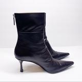 Gucci Shoes | Gucci Dark Brown Pointed Toe Leather Boots | Color: Brown | Size: 7.5