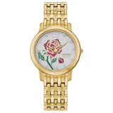 Drive from Citizen Eco-Drive Women's Disney Belle Gold Tone Stainless Steel Watch, Size: Small
