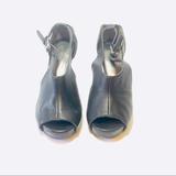 Coach Shoes | Coach Womens Leather Peep Toe Sling Back Stilettos | Color: Black | Size: 6.5