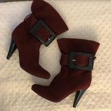 Jessica Simpson Shoes | Jessica Simpson Burgundy Faux Suede Boots | Color: Red | Size: 6