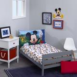 Disney Mickey Mouse 2 Piece Toddler Bedding Set Polyester in Blue/Navy/Red | Wayfair 6011396