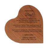 Lifesong Milestones Custom Memorial Solid Wood Heart Urns In Spanish Verse 5X5 Dad, I Thought Of You Wood in Brown, Size 5.0 H x 5.0 W x 3.0 D in