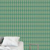Wrought Studio™ Hartmann 4' L x 2" W Peel & Stick Wallpaper Panel Paper in Green/Blue, Size 24.0 W in | Wayfair 383C76831624459CB764E8C58D557C50