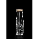 Everly Quinn Glass - Carafe w/ Cork Stopper - Water - Juice - Punch - Lemonade - Or For Wine - Designed Pitcher w/ Stopper - 39Oz. - 10.6" Height
