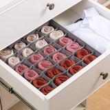 Rebrilliant 2 Pack Socks Underwear Drawer Organizer Divider, 24 Cell Or 16 Cell Collapsible Cabinet Closet Organizer Storage Boxes For Clothes