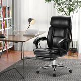 Lark Manor™ Ademar Ergonomic Executive Chair Upholstered, Leather in Black, Size 42.5 H x 27.0 W x 18.5 D in | Wayfair