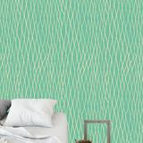 Wrought Studio™ Hartfield Chain Link 48" L x 24" W Smooth Peel & Stick Wallpaper Panel Paper in Green, Size 24.0 W in | Wayfair