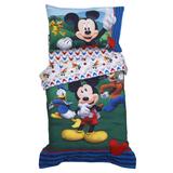 Disney Mickey Mouse Big Adventures 4 Piece Toddler Bedding Set Polyester in Blue/Navy/Red | Wayfair 6011416