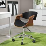 George Oliver Egremont Task Chair Wood/Upholstered/Metal in Brown, Size 29.0 H x 21.0 W x 24.0 D in | Wayfair GOLV1420 39494930