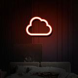 Trinx Vaughn Cute Cloud Neon Sign w/ Different Sizes Metal in Orange, Size 18.0 H x 40.0 W x 0.8 D in | Wayfair 96E9CC0190074313AA783568DEFE833F
