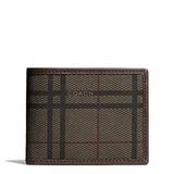 Coach Bags | Coach Camden Tattersall Slim Billfold Wallet | Color: Brown/Tan | Size: Os