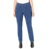Plus Size Women's The Knit Jean by Catherines in Comfort Wash (Size 3X)
