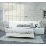 Wade Logan® Eka Platform 3 Piece Bedroom Set Metal in Brown/White, Size Queen | Wayfair 73F0886E7E5E4495BC2DB311E8A20572