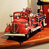 Williston Forge Claudina 1938 Fire Engine Ford 1:40 Car Metal in Red, Size 5.5 H x 5.0 W x 14.5 D in | Wayfair STSS6305 42972421