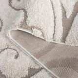 Brown/White Area Rug - Ophelia & Co. Deanna Floral Cream Shag Area Rug Polypropylene in Brown/White, Size 27.0 W x 1.2 D in | Wayfair