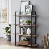 17 Stories Nuttall Etagere Bookcase Wood in Brown/Gray, Size 55.0 H x 41.0 W x 13.0 D in | Wayfair 23564721A5564C1D98B334B030FB6D8F