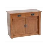 Williston Forge Esita Shaker Mission Style Expanding Accent Cabinet Wood in Brown, Size 29.0 H x 38.0 W x 19.0 D in | Wayfair SKM1025FW