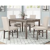 Latitude Run® Essy 5 - Piece Dining Set Wood/Upholstered Chairs in Brown, Size 30.0 H in | Wayfair A4E8628303AB4B24AA5B9CACFFD92679