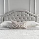 House of Hampton® Danni Metal Panel Headboard Upholstered/Metal/Polyester in Gray/Brown | Wayfair WRLO7323 40768627