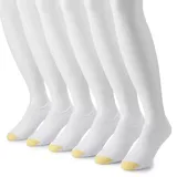 Men's Gold Toe 6 Pack Liner Socks, Size: 12-16, White