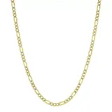 "14k Gold Over Sterling Silver Figaro Chain Necklace, Women's, Size: 20"", Multicolor"