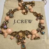 J. Crew Jewelry | J Crew Peach Crystal Beaded Statement Necklace | Color: Orange/Pink | Size: Os