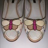 Louis Vuitton Shoes | Louis Vuitton Butterfly Primrose Wedges | Color: Pink/White | Size: 6.5