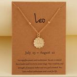 Urban Outfitters Jewelry | Leo July-August Zodiac Horoscope Charm Necklace | Color: Gold/Silver | Size: Various
