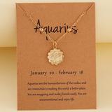 Urban Outfitters Jewelry | Aquarius January-February Zodiac Charm Necklace | Color: Gold/Silver | Size: Various