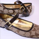 Coach Shoes | Coach Mary Jane Flat | Color: Brown/Tan | Size: 9.5