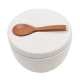 Midday Meal,'Handmade Ceramic Condiment Set with Wood Spoon (3 Pcs)'