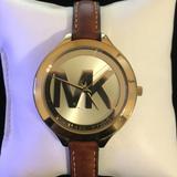 Michael Kors Accessories | Michael Kors Slim Runway Ladies Watch | Color: Brown/Gold | Size: Os