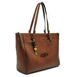 Women's Fossil Brown Oklahoma State Cowboys Leather Rachel Tote