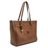 Women's Fossil Brown West Virginia Mountaineers Leather Rachel Tote