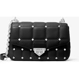 Soho Large Studded Quilted Leather Shoulder Bag - Black - Michael Kors Shoulder Bags