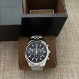 Michael Kors Accessories | Michael Kors Silver And Blue Watch. Womens | Color: Silver | Size: Os