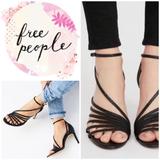 Free People Shoes | New Free People Disco Fever Black Strappy Leather | Color: Black | Size: Various