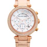 Michael Kors Jewelry | Michael Kors Crystal Face Gold Watch | Color: Gold/White | Size: Os