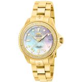 Invicta Pro Diver 0.6 Carat Diamond Automatic Women's Watch w/ Mother of Pearl Dial - 38mm Gold (23337)