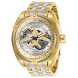 Renewed Invicta Aviator Automatic Mens Watch - 50mm Stainless Steel Case Stainless Steel Band Steel Gold (28210)
