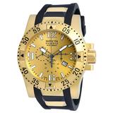 Pre-Owned Invicta Excursion Quartz Men's Watch - 49.5mm Stainless Steel Case SS/Polyurethane Band Gold Black (AIC-90059)
