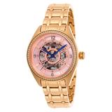 Invicta Objet D Art Automatic Skelotonized Women's Watch w/ Mother of Pearl Dial - 34mm Rose Gold (26358)